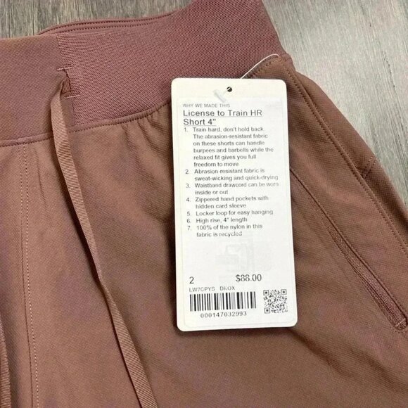 Lululemon License to Train High-Rise Short 4" Dark Oxide - Picture 8 of 11